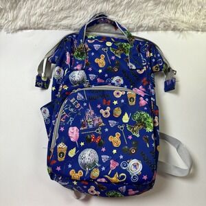 Source Unknown Blue Kids Backpack with Colorful Print